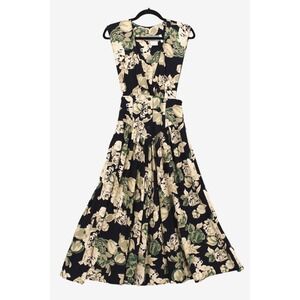 Carol Anderson Vintage Overalls Sundress size 3/4 XS Cottagecore Floral